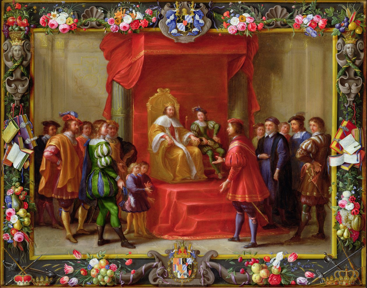 Pedro IV, Rey de Aragón siendo visitado por Guillaume-Raymond Moncada de Jan van and Primo, Luigi Kessel