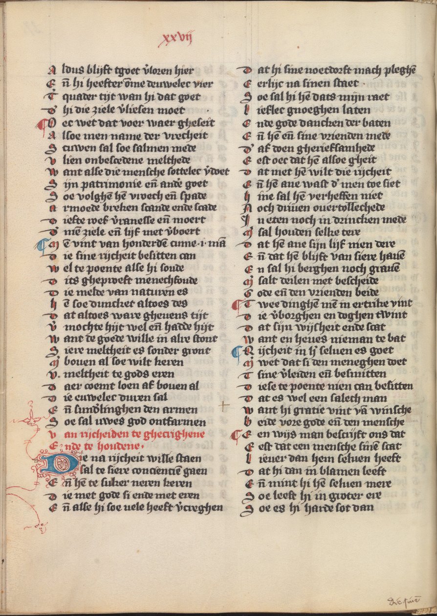 Die Dietsche Doctrinale de Jan van Boendale  