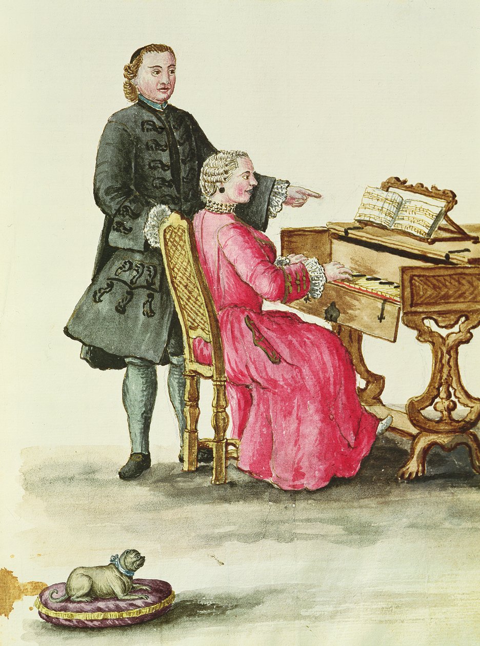 Una Cantante en el Clavicordio con su Maestro de Jan van Grevenbroeck