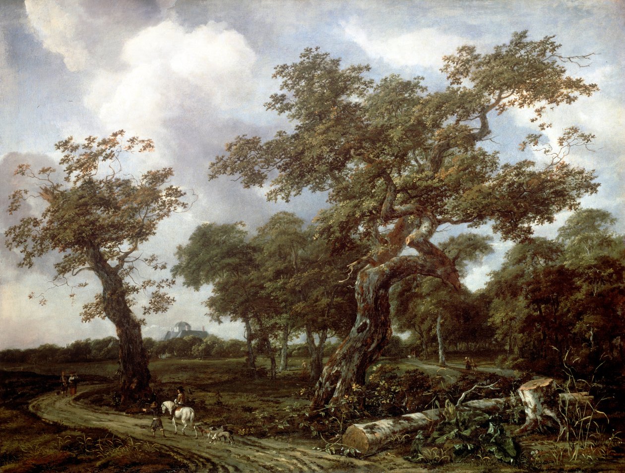 Un bosque cerca de La Haya, con vista del Huis ten Bosch de Jan van Kessel the Elder