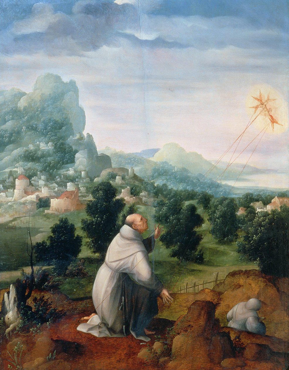 San Francisco recibiendo los estigmas de Jan van Scorel