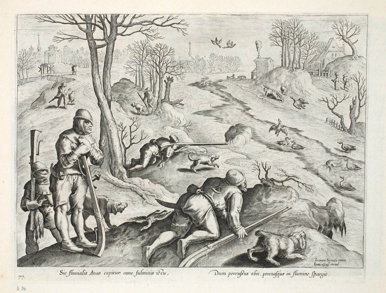 Caza de Patos, ilustración de 