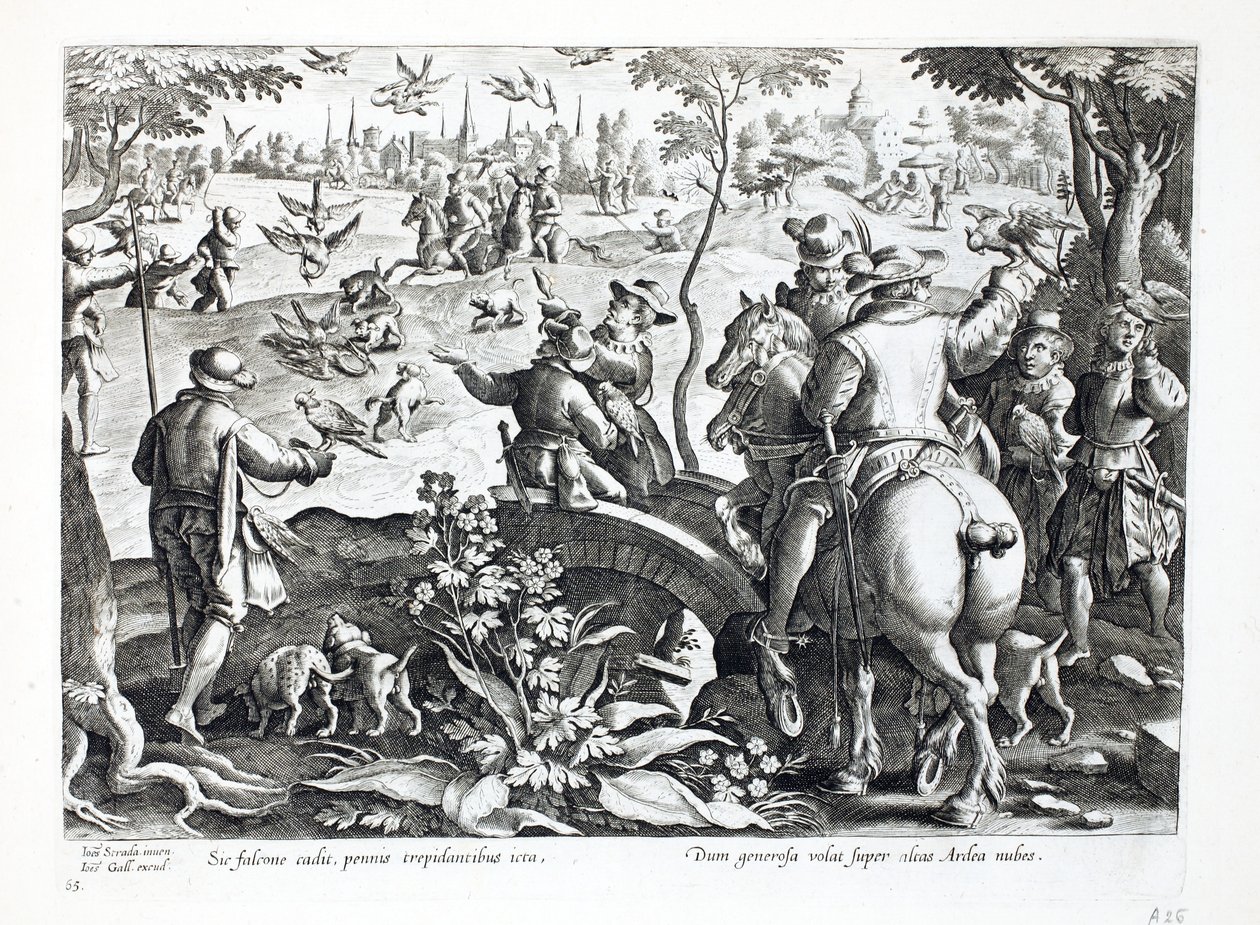 Caza con halcones, ilustración de 