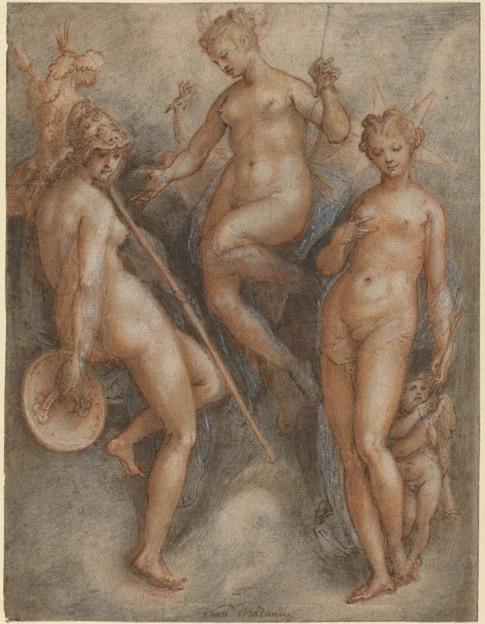 Minerva, Juno y Venus de Jan van der Straet