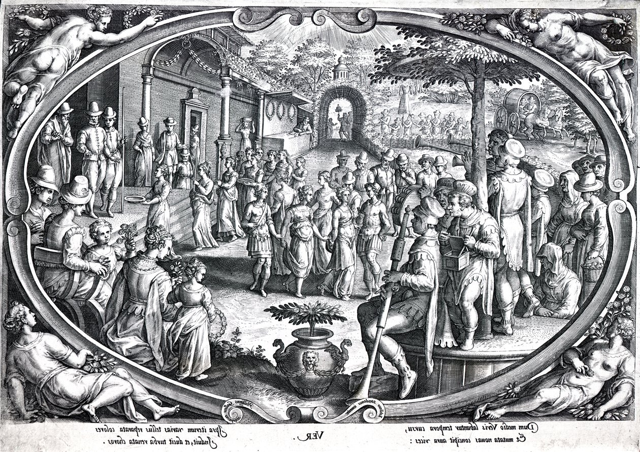 Ver, grabado por Philip Galle, c.1580 de Jan van der Straet