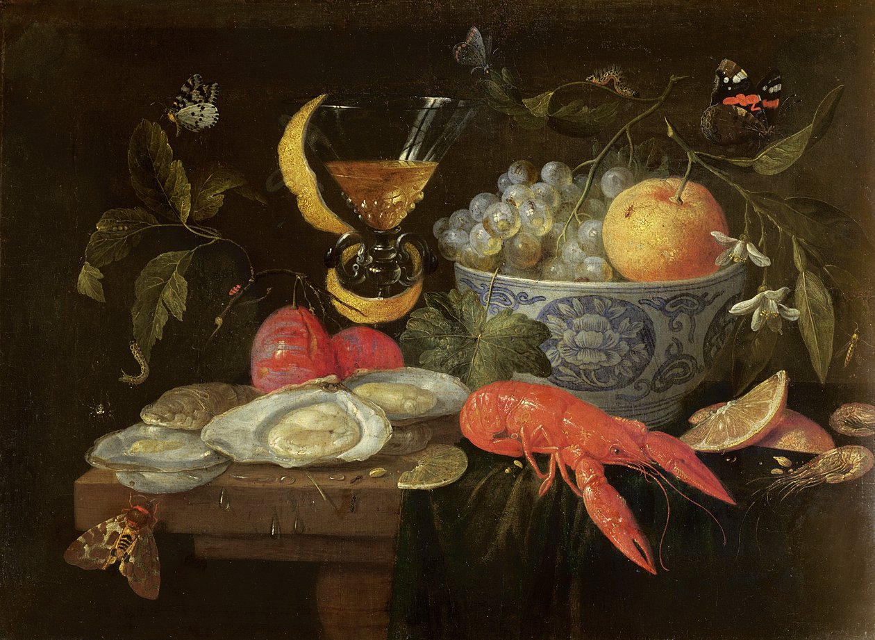 Naturaleza Muerta con Frutas y Mariscos, 1653 de Jan van Kessel the Elder
