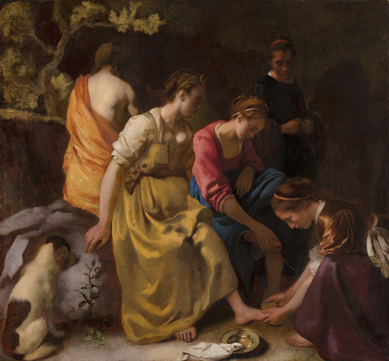Diana y sus Compañeras, c.1655-56 de Johannes Vermeer