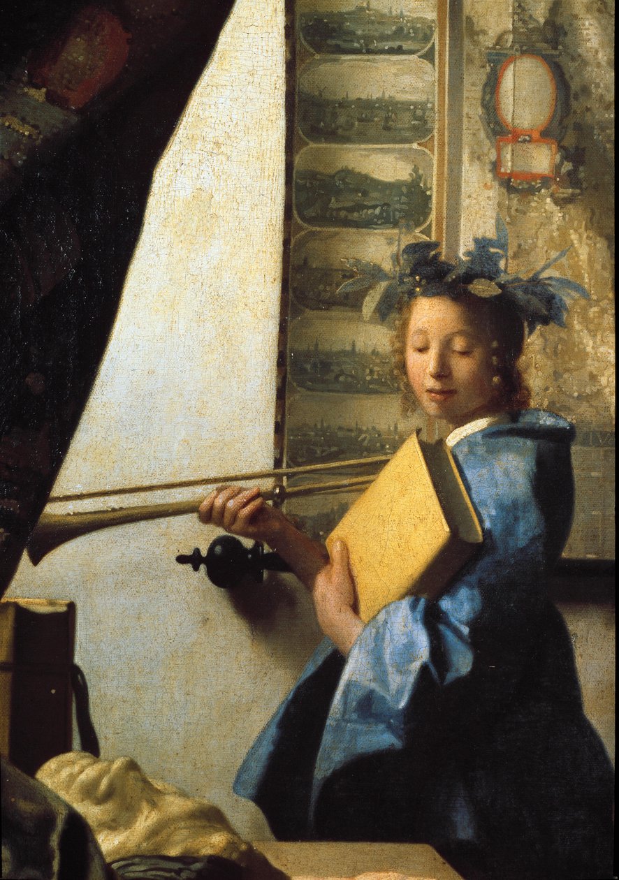El arte de la pintura o el taller del pintor (detalle) de Johannes Vermeer