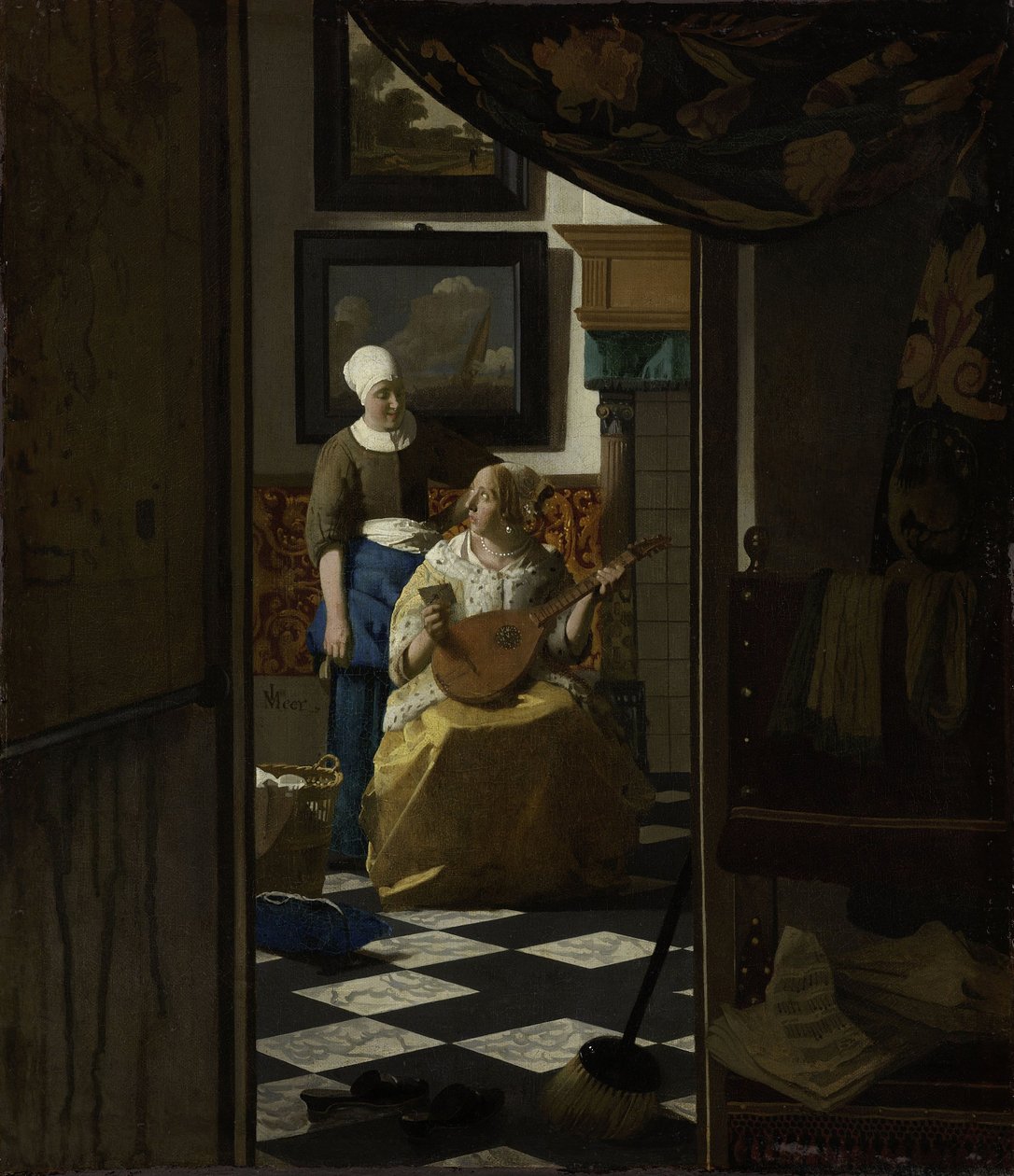La carta de amor, c.1669-70 de Johannes Vermeer