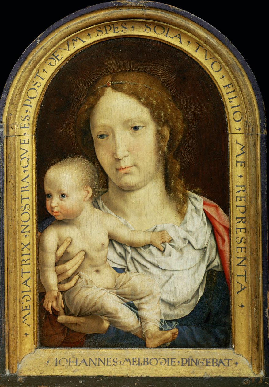 Díptico de Carondelet: La Virgen y el Niño ... de Jan (c.1472-c.1533) Gossaert