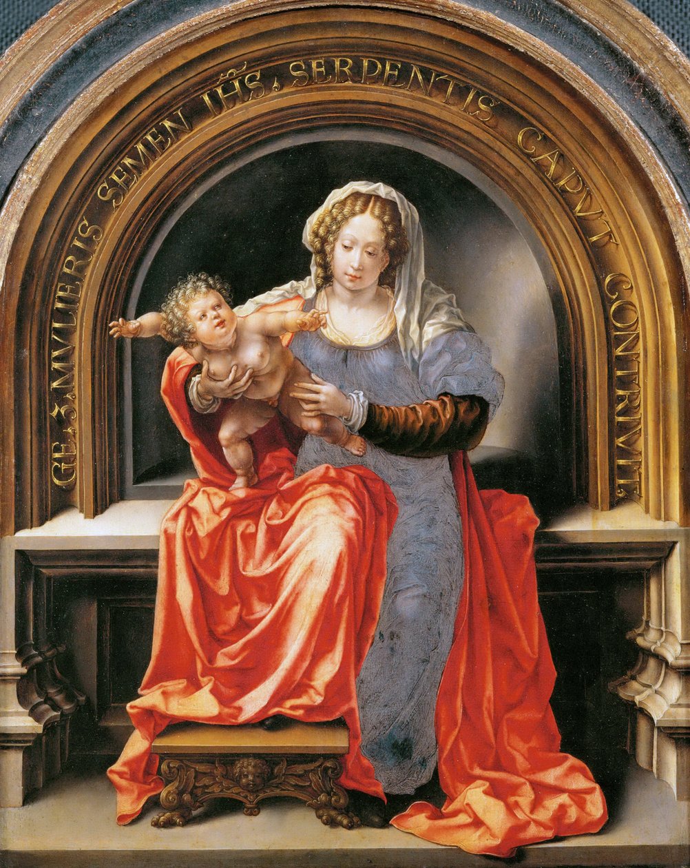 Virgen y Niño - Jan Gossaert (Mabuse), ca 1526-1527. Museo de Historia del Arte, Viena de Jan (c.1472 c.1533) Gossaert