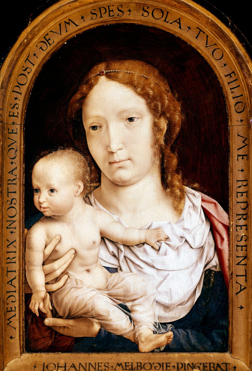 Virgen con niño. Díptico Carondelet de Jan (c.1472 c.1533) Gossaert