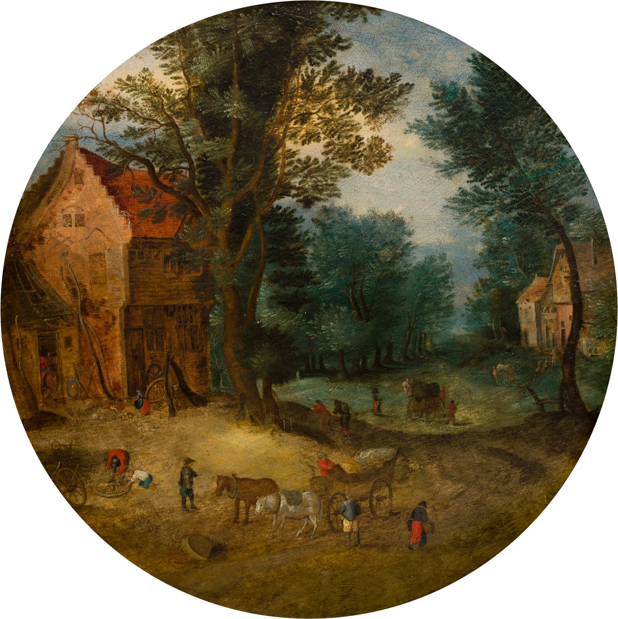 Paisaje flamenco, c.1588-1625 (óleo sobre tabla) de Jan (follower of) Brueghel