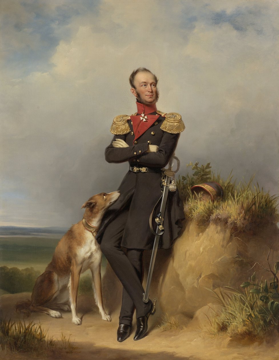 Retrato de Guillermo II, Rey de los Países Bajos de Jan Adam Janszoon Kruseman