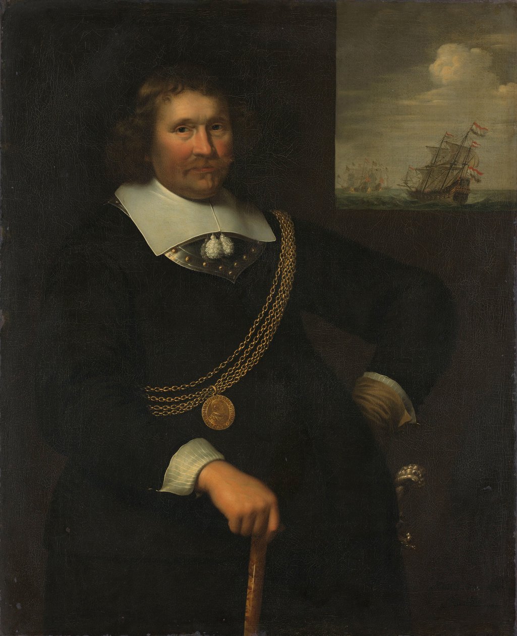 Retrato de Jan Cornelisz Meppel, teniente almirante de Holanda y Frisia Occidental de Jan Albertsz. Rotius