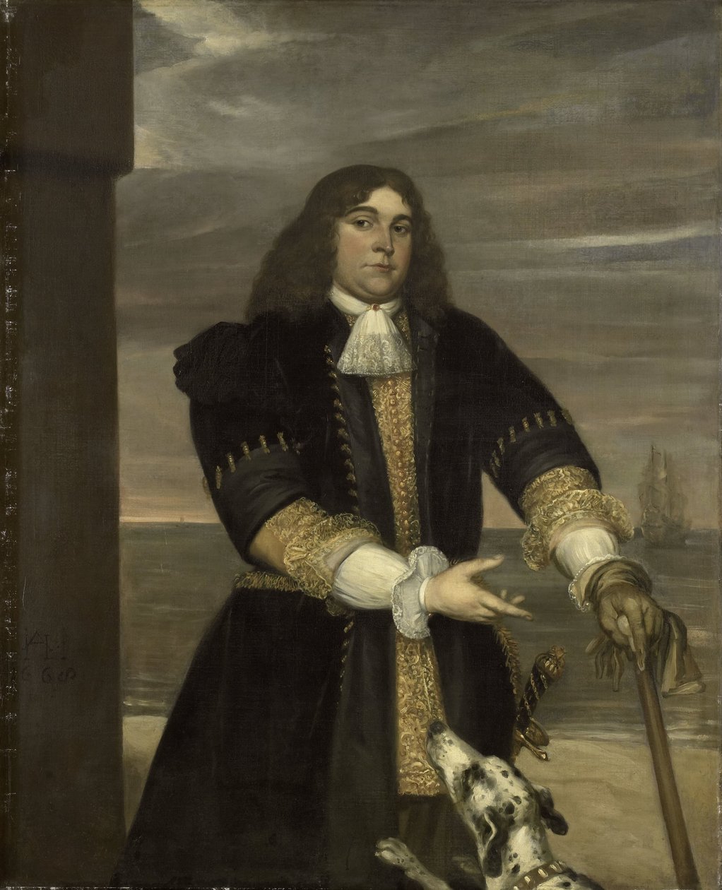 Jan van Gelder (1647-73), capitán de navío, hijastro de Michiel Adriaensz de Ruyter de Jan Andrea Lievens