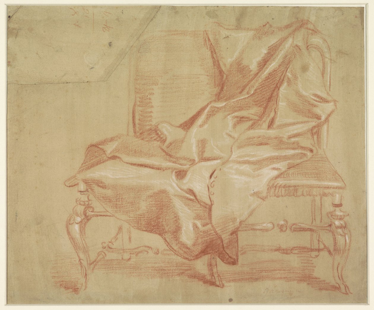 Abrigo tendido en un sillón doble de Jan Anton Garemyn