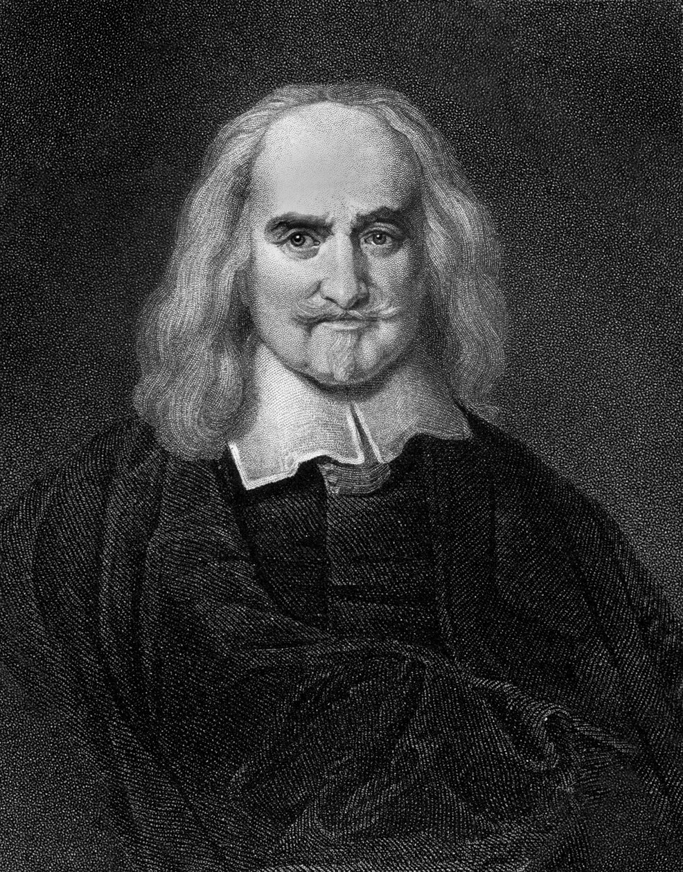 Thomas Hobbes (1588-1679) filósofo inglés, grabado de Jan Baptist (after) Jaspers