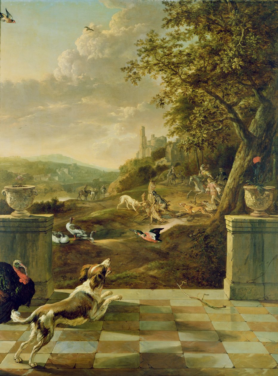 Escena de caza de Jan Baptist Weenix