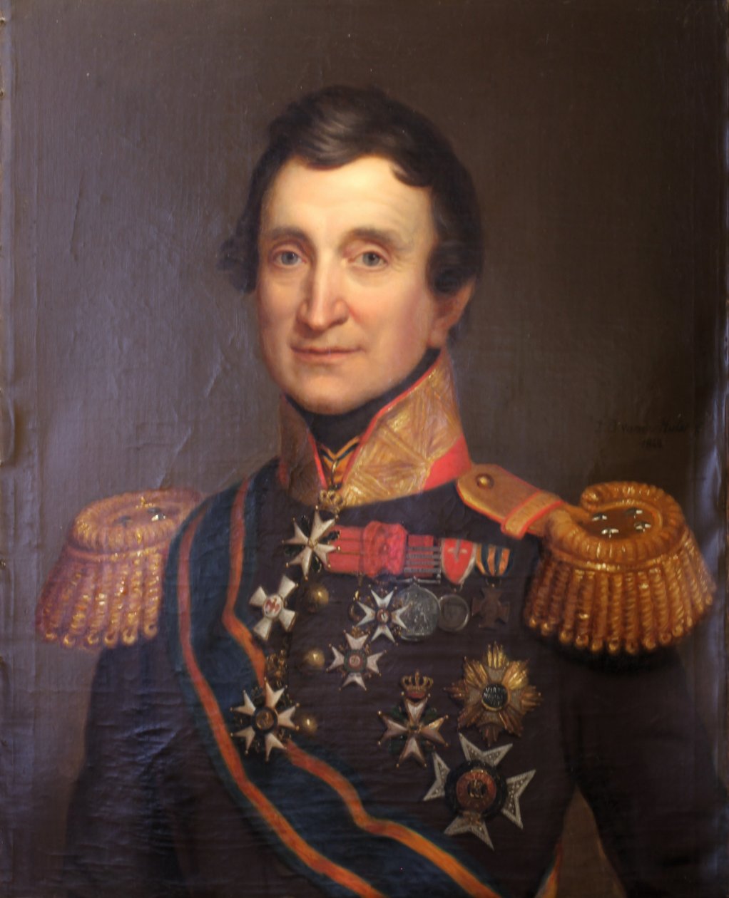 Jean-Victor de Constant-Rebecque con su uniforme de teniente general del ejército holandés de Jan Baptist van der Hulst