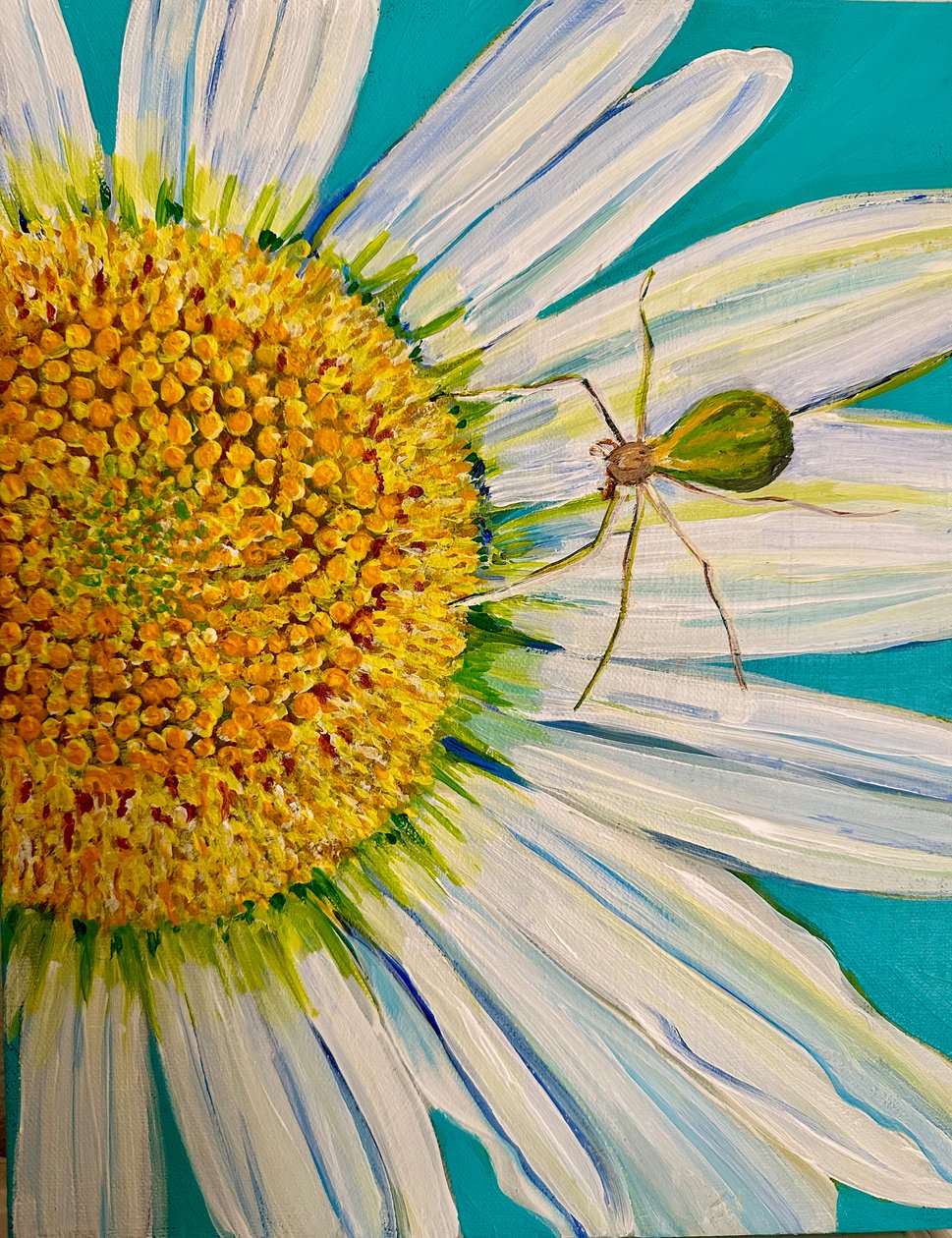 Araña sandía, 2023 (acrílico sobre lienzo) de Jan Barzottini