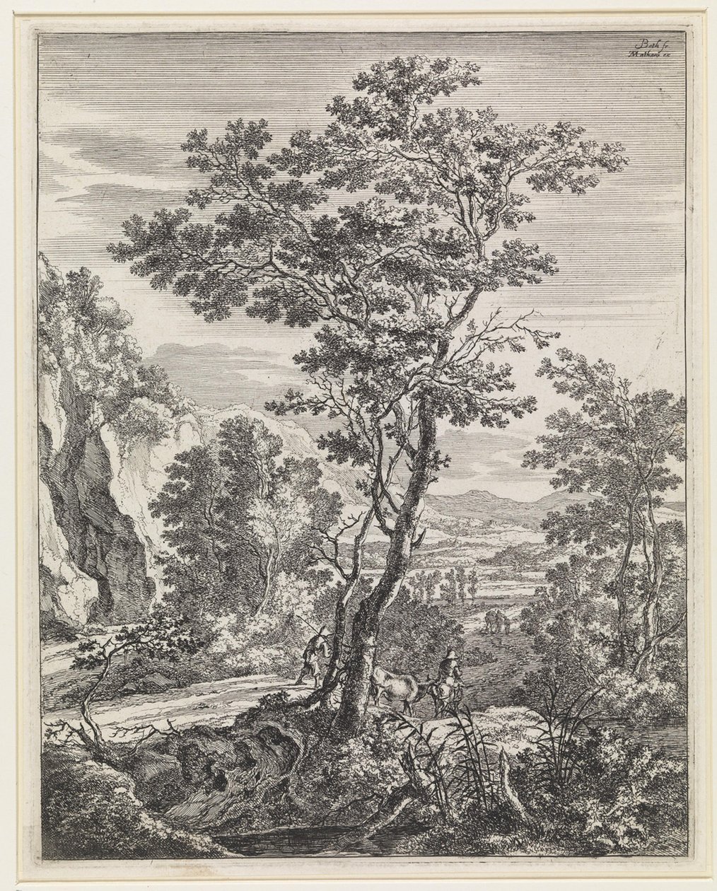 Paisaje con un gran árbol de Jan Both