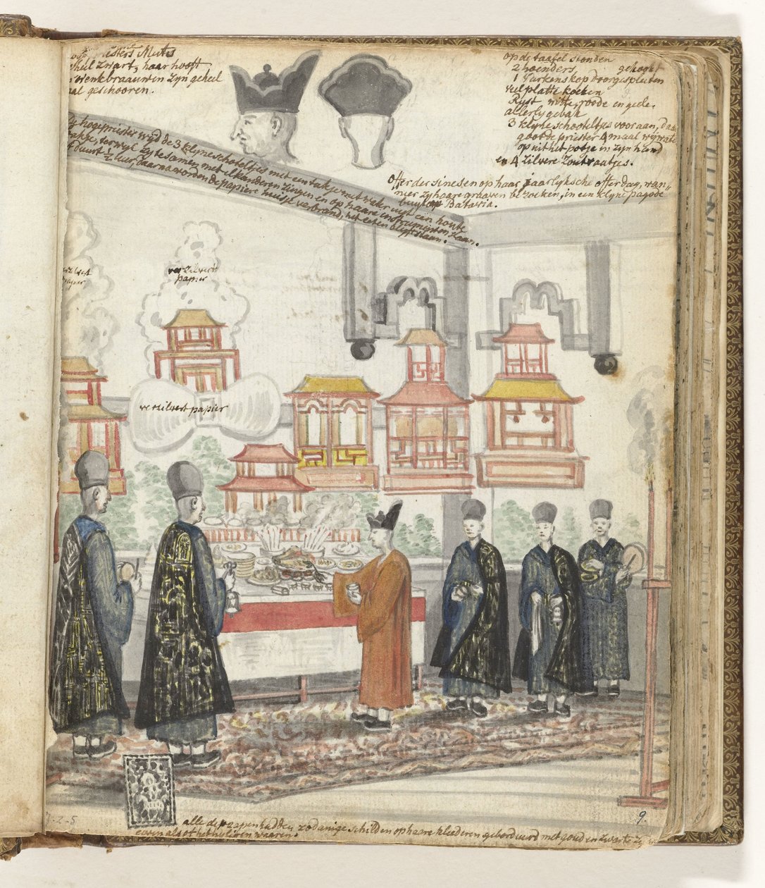 Día chino del sacrificio en Batavia de Jan Brandes