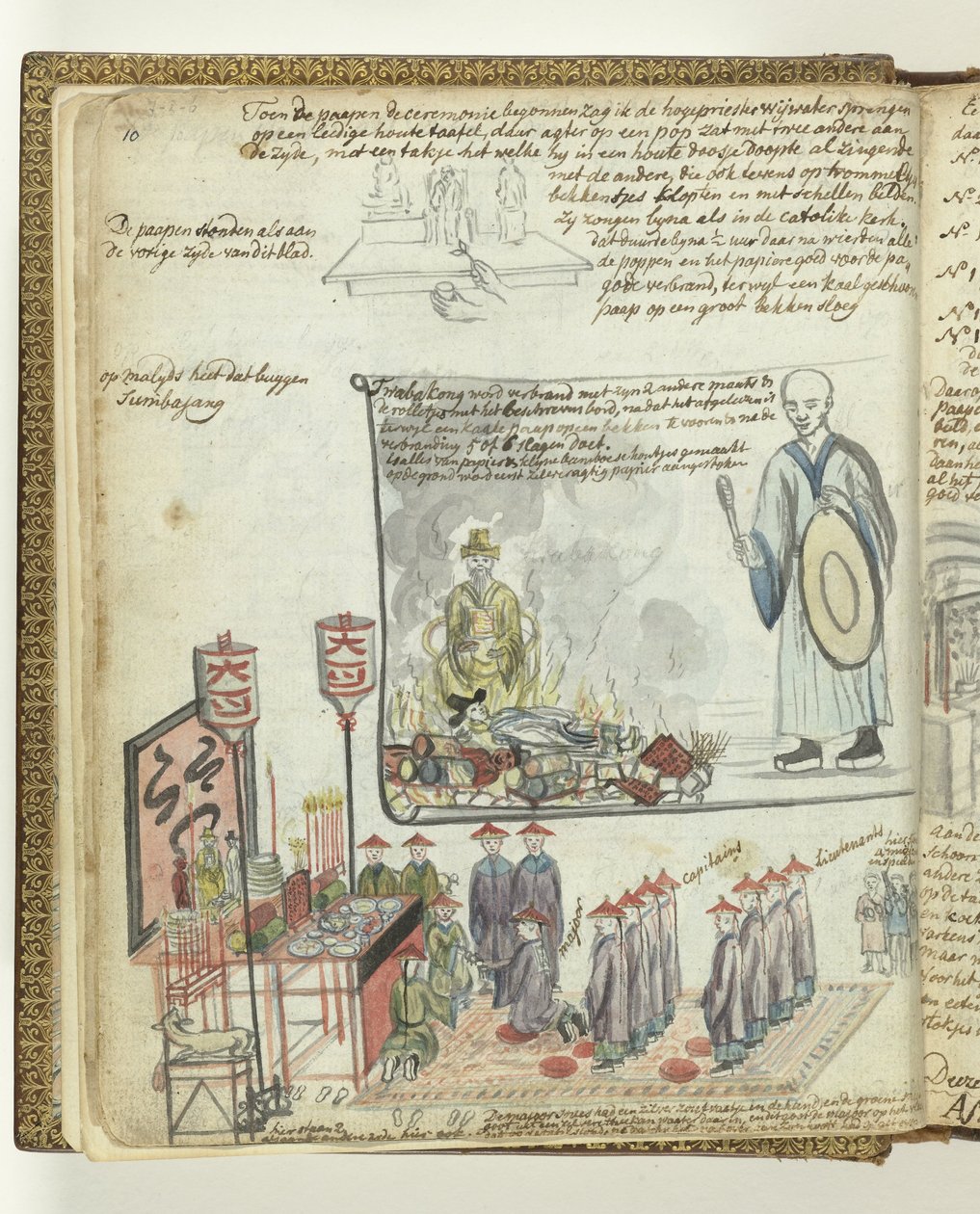 Ceremonia de sacrificio chino en Batavia de Jan Brandes