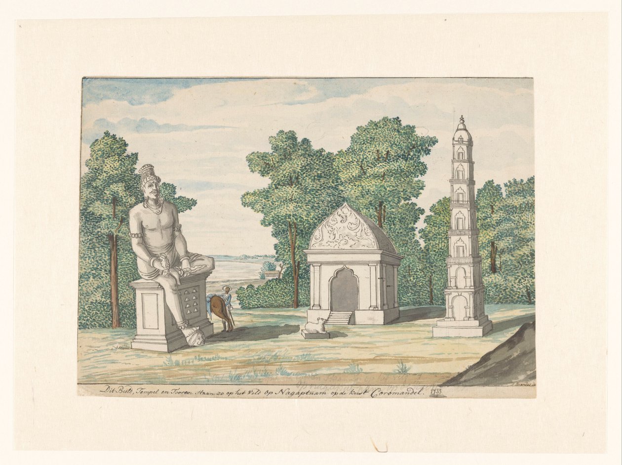 Santuario de Negapatnam en la costa de Coromandel de Jan Brandes