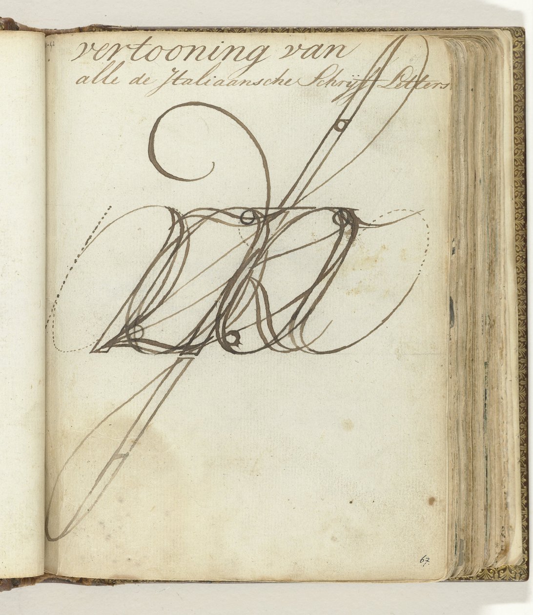 Letras de escritura italiana de Jan Brandes