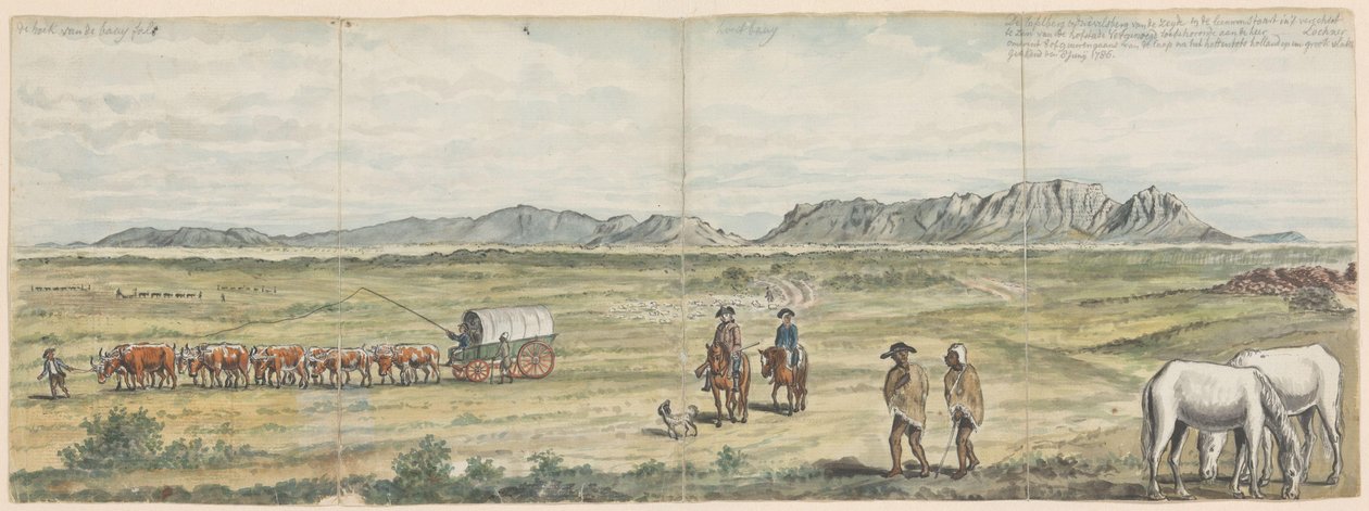 Khoikhoi y colonos en la llanura del Cabo de Jan Brandes