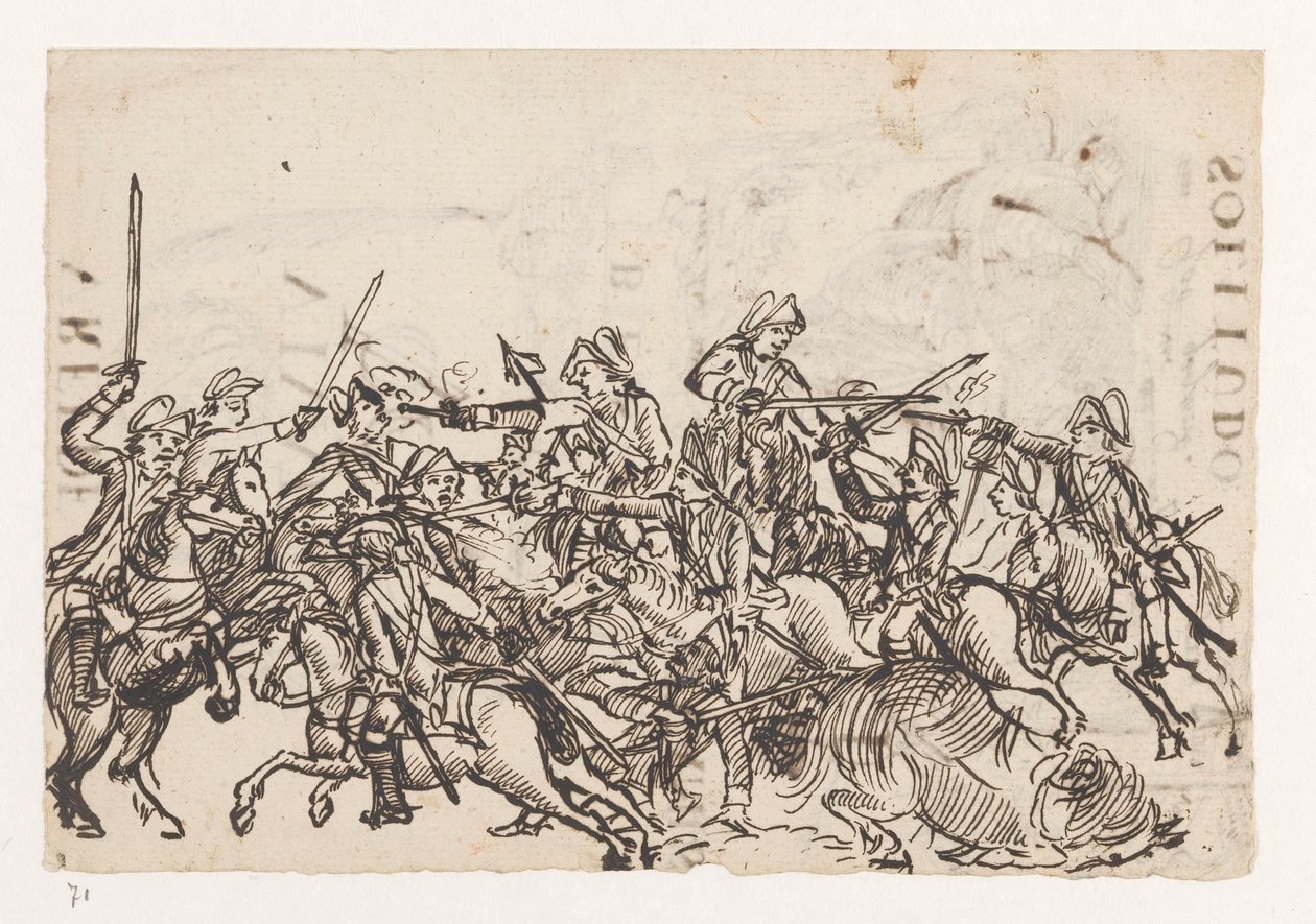 Batalla del Caballo / Alegoría de la Guerra Inglesa de Jan Brandes