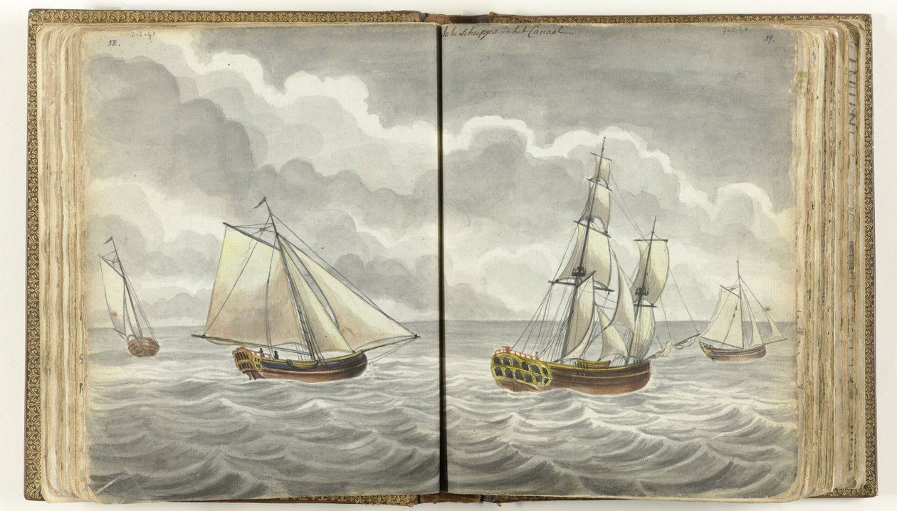 barcos en el canal de Jan Brandes