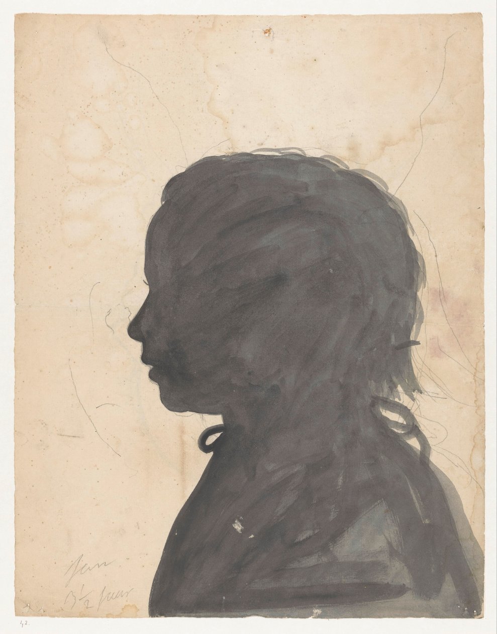 silueta retrato jantje brandes de Jan Brandes