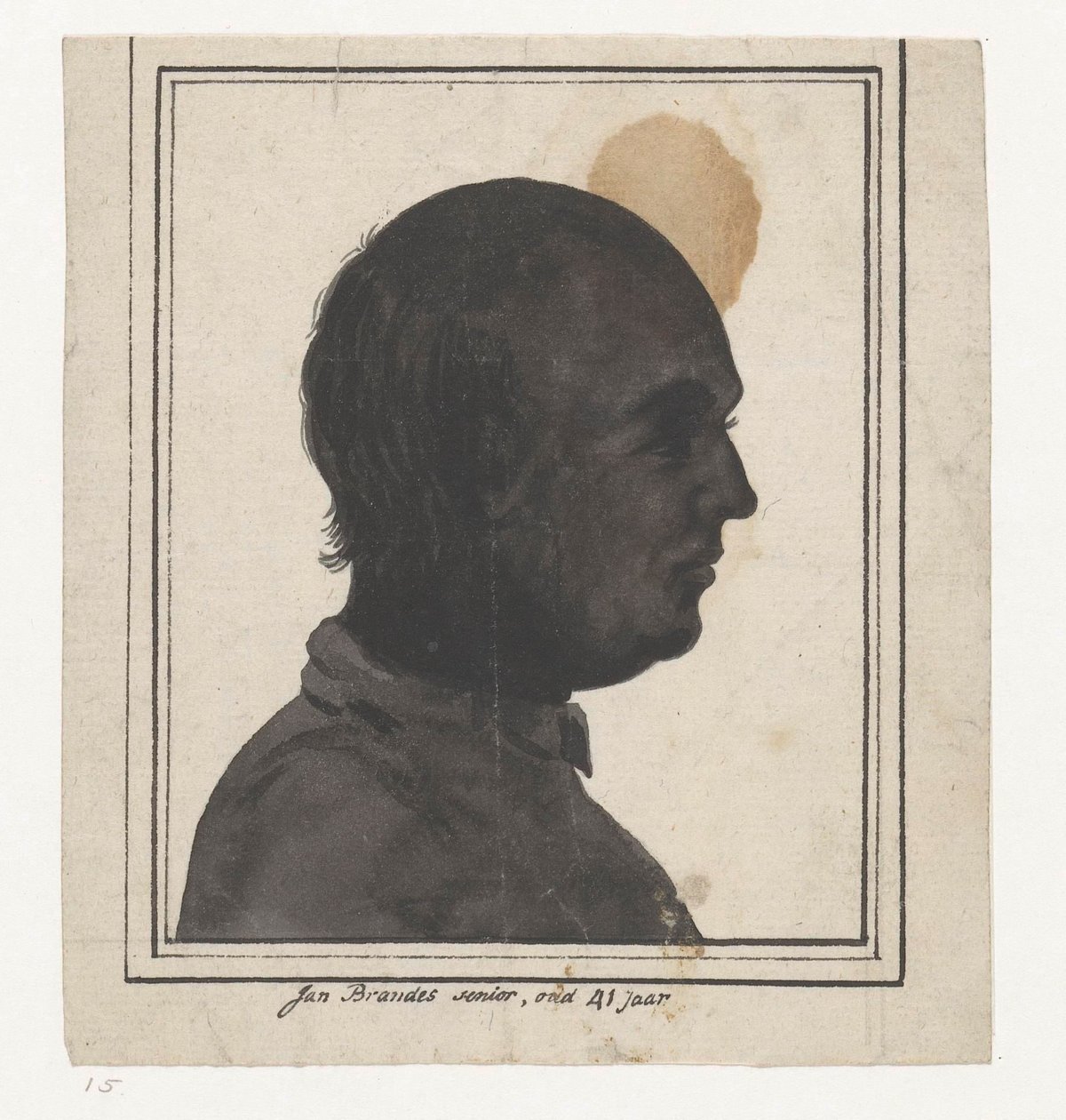 Retrato de silueta de Jan Brandes de Jan Brandes