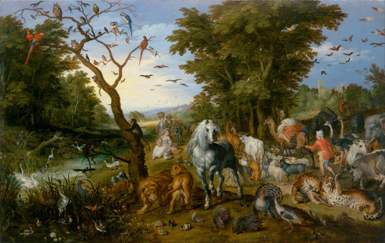 La entrada de los animales en el Arca de Noé de Jan Brueghel the Elder