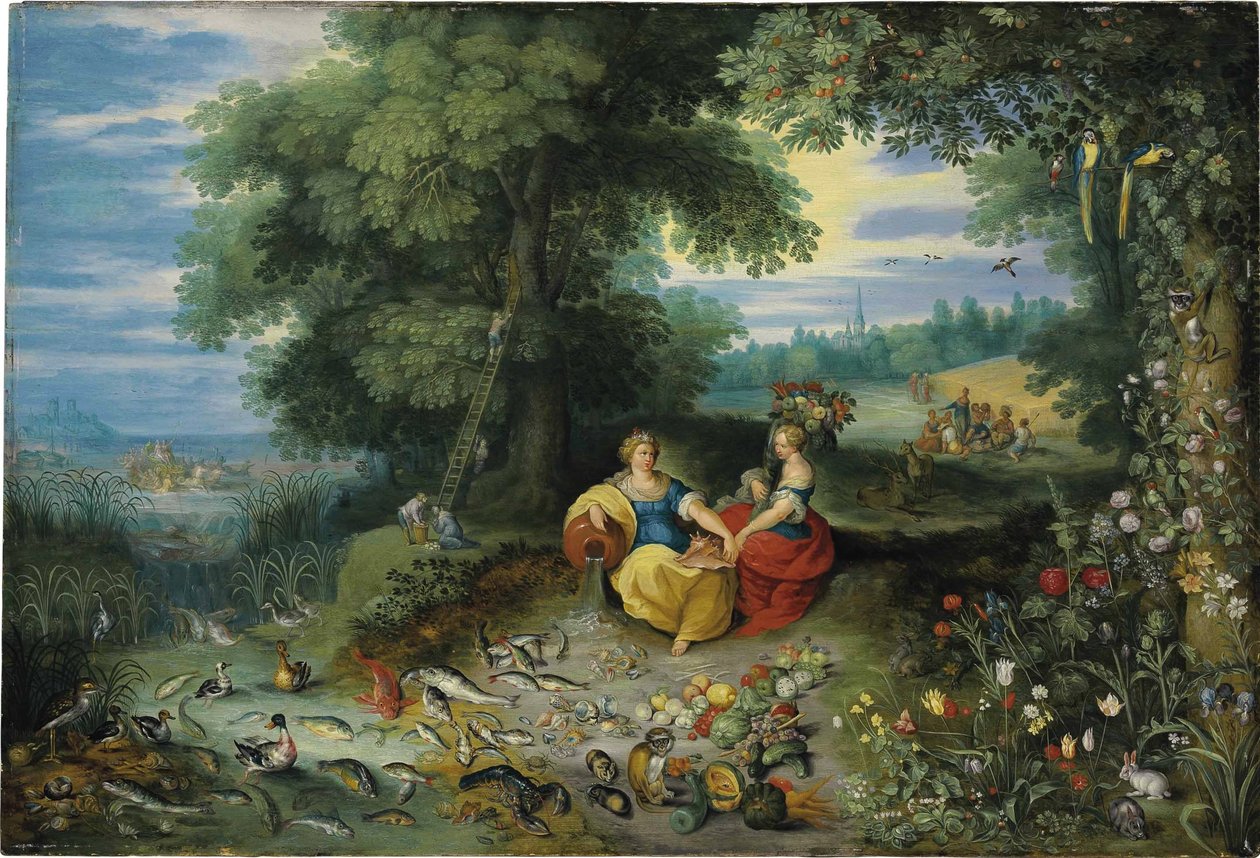 Una alegoría del agua y la tierra de Jan Brueghel the Younger