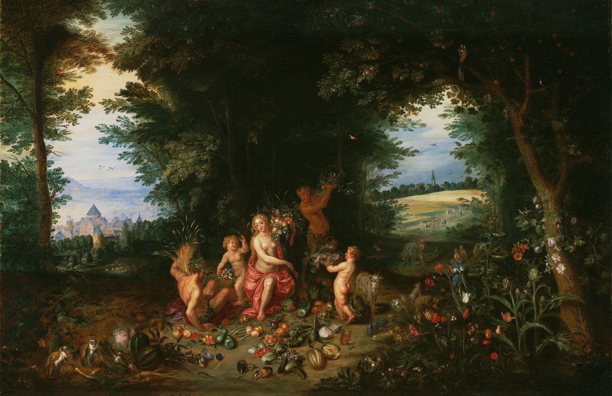 Paisaje con Ceres (Alegoría de la Tierra) de Jan Brueghel the Younger