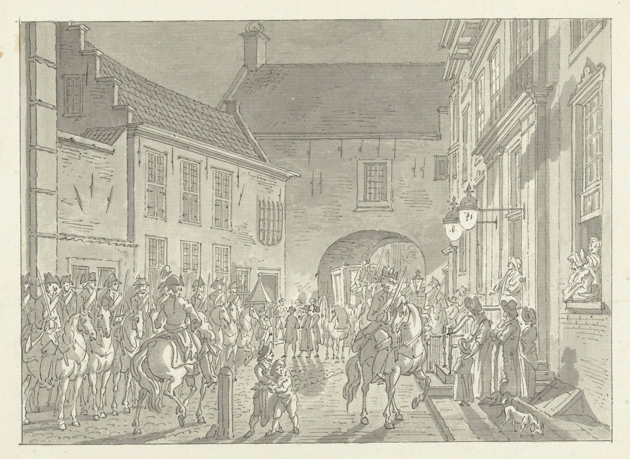 LP traído del espejo a la puerta de la prisión, 1795 de Jan Bulthuis