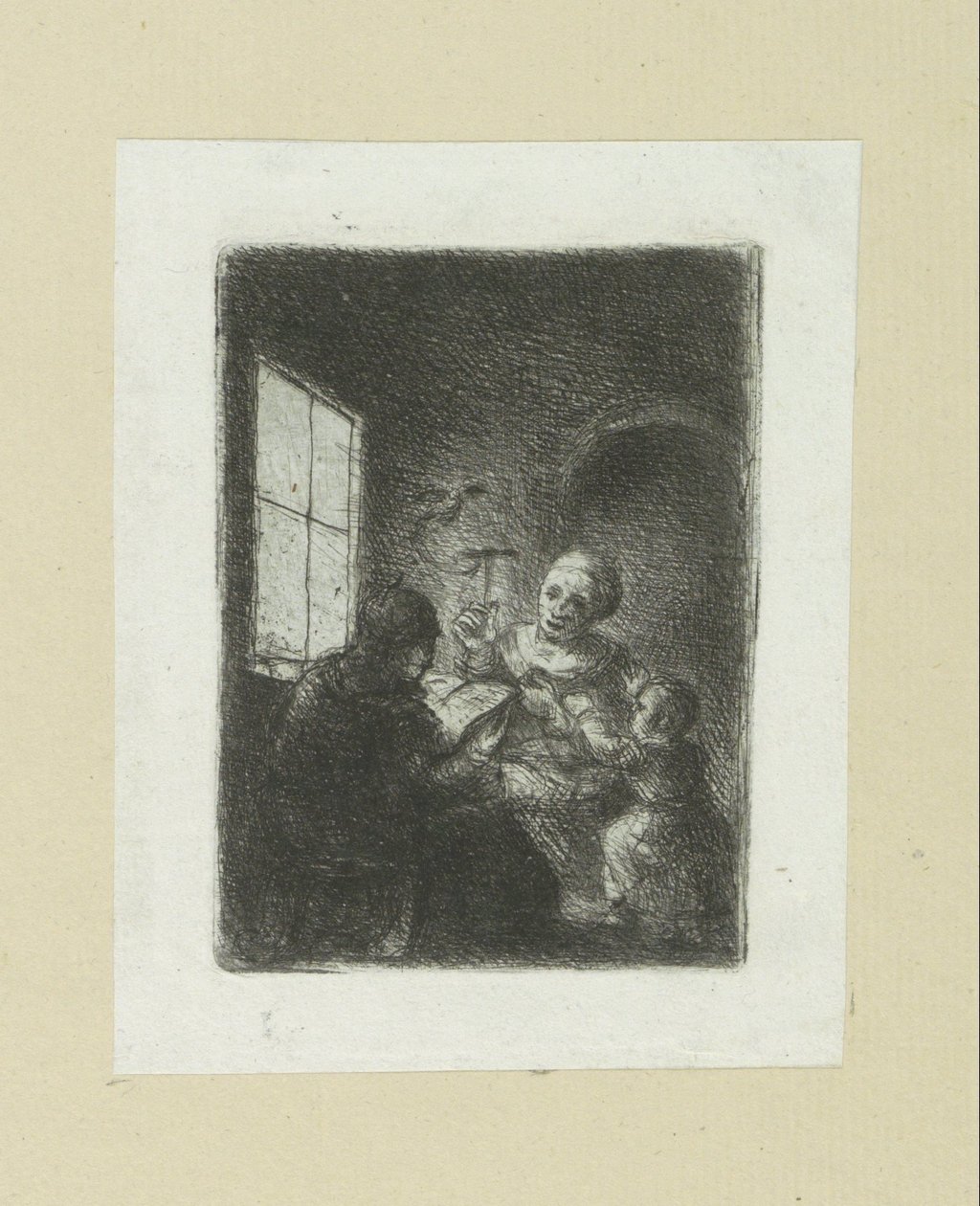 Gezin bij het raam The Compleat Work of Etchings de John Chalon / Oeuvre Complette des Eaux Fortes par Jean Chalon (título de la serie) de Jan Chalon