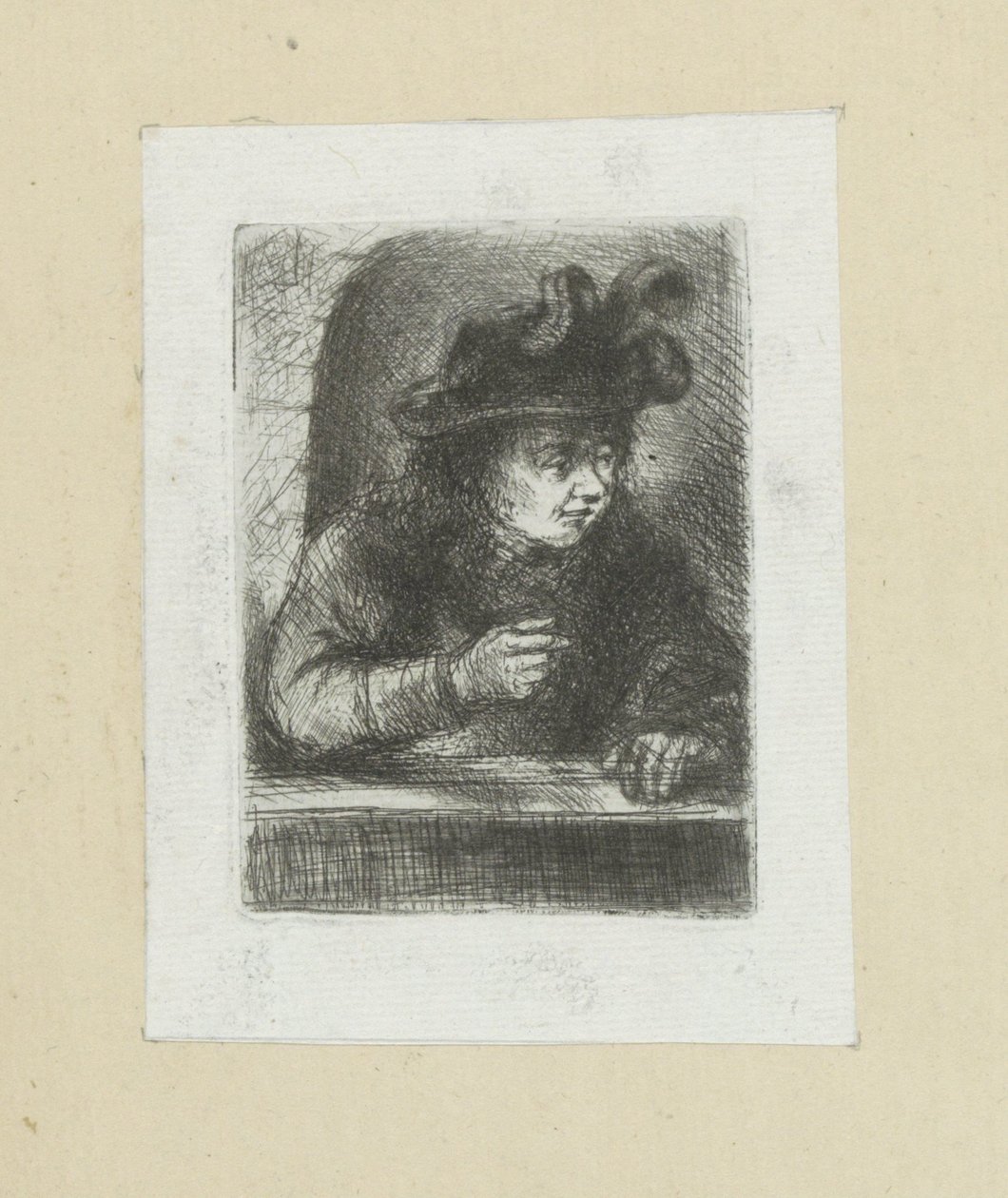 Hombre bij barandilla The Compleat Work of Etchings de John Chalon / Oeuvre Complette des Eaux Fortes par Jean Chalon (título de la serie) de Jan Chalon