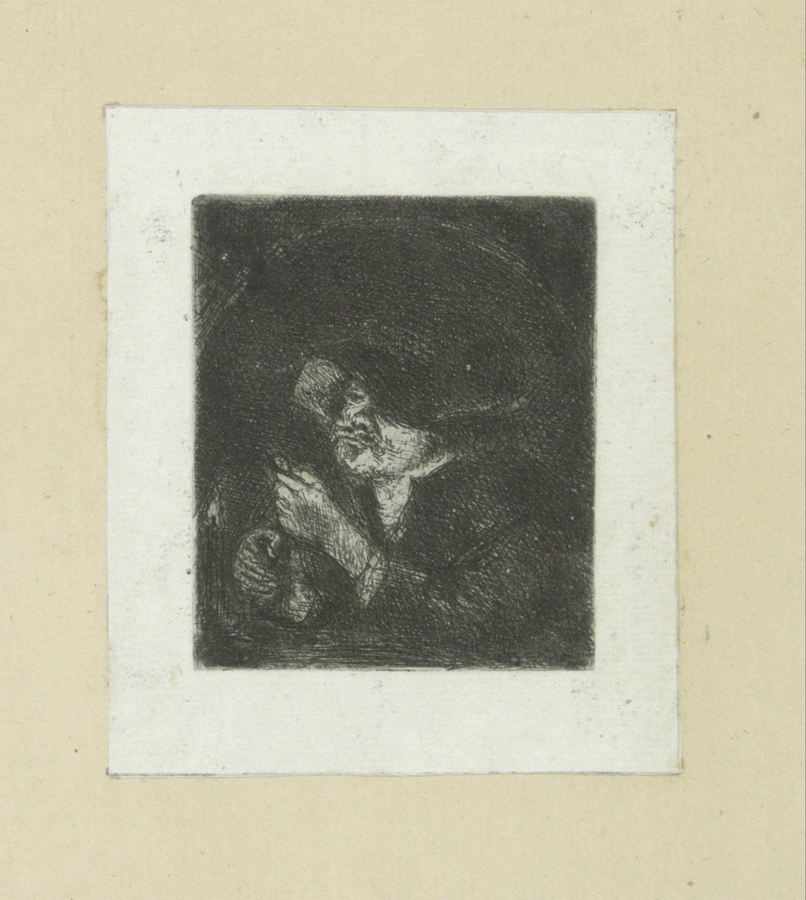 Hombre bij kaarslicht The Compleat Work of Etchings de John Chalon / Oeuvre Complette des Eaux Fortes par Jean Chalon (título de la serie) de Jan Chalon