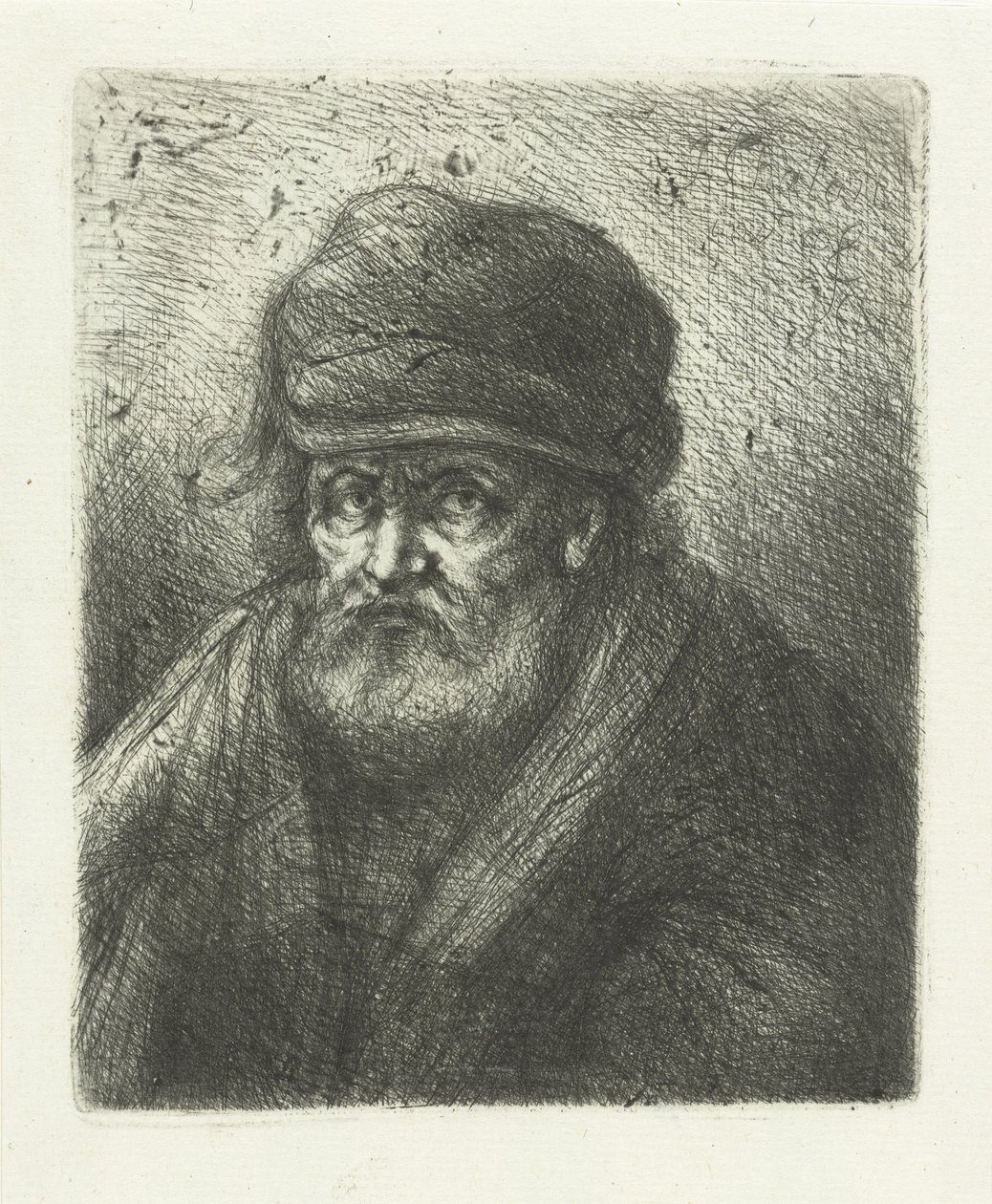 Viejo con barba y sombrero de Jan Chalon