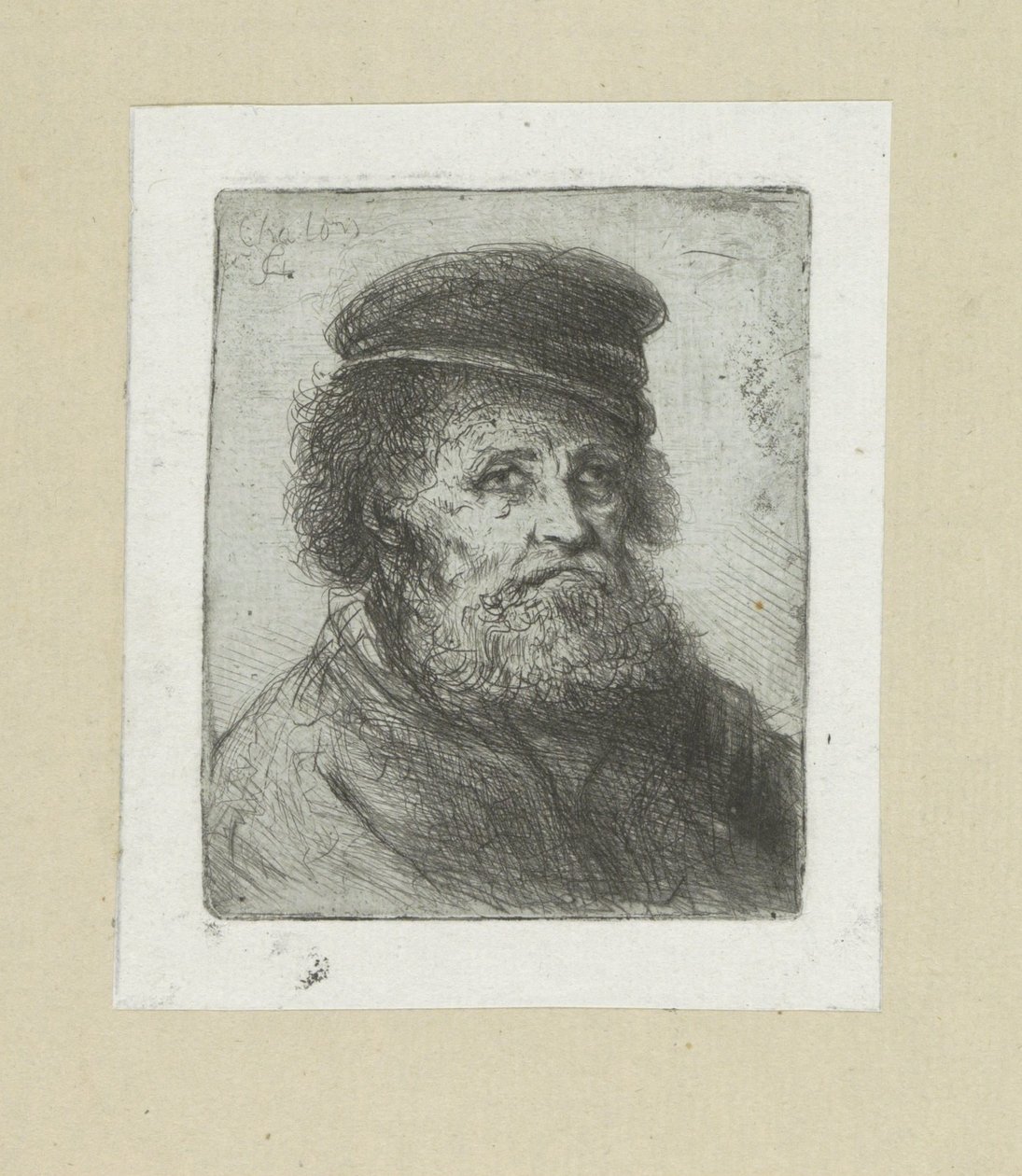 Oude hombre pone a baard en un pedo The Compleat Work of Etchings de John Chalon / Oeuvre Complette des Eaux Fortes par Jean Chalon (título de la serie) de Jan Chalon