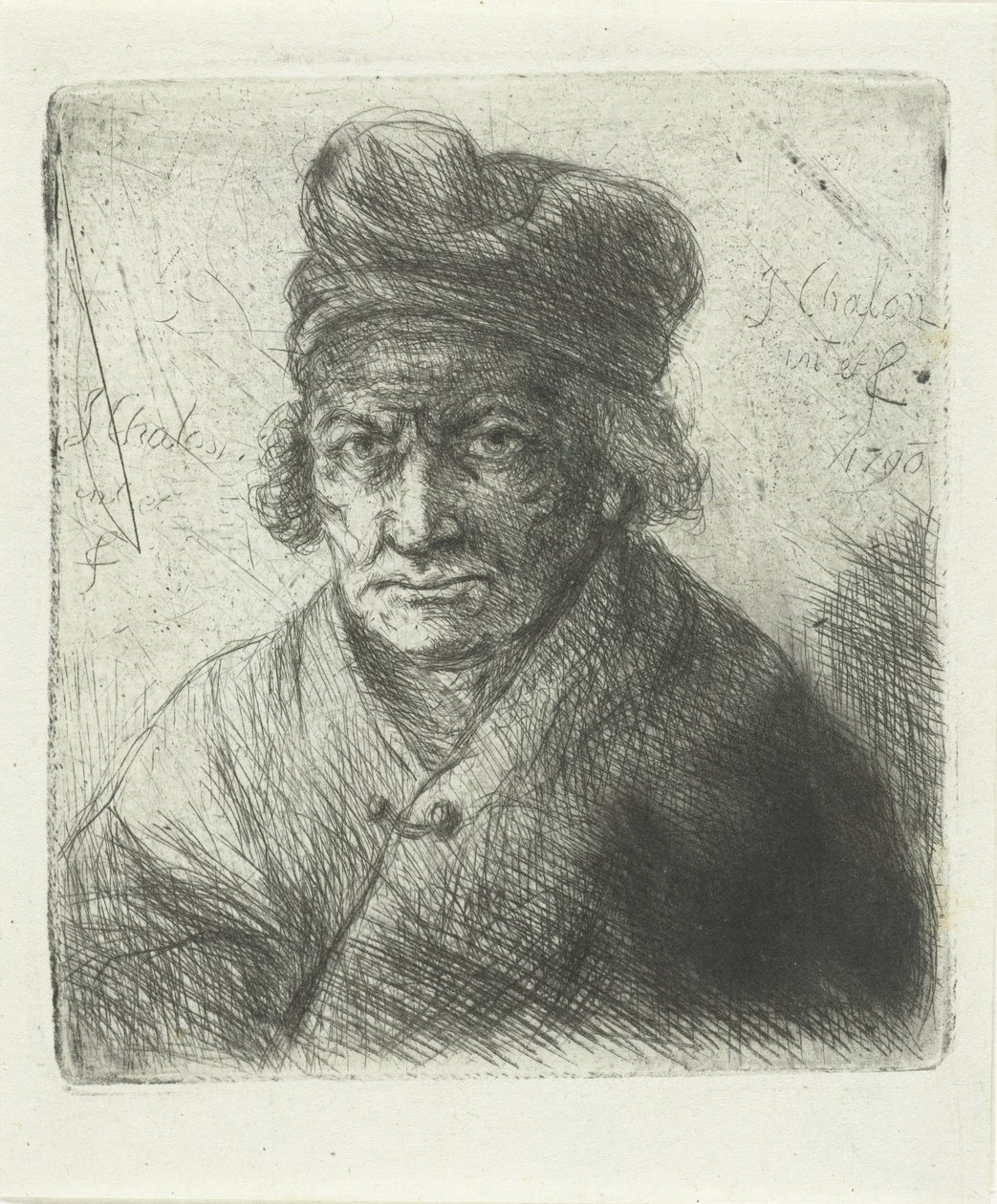 anciano con sombrero de Jan Chalon