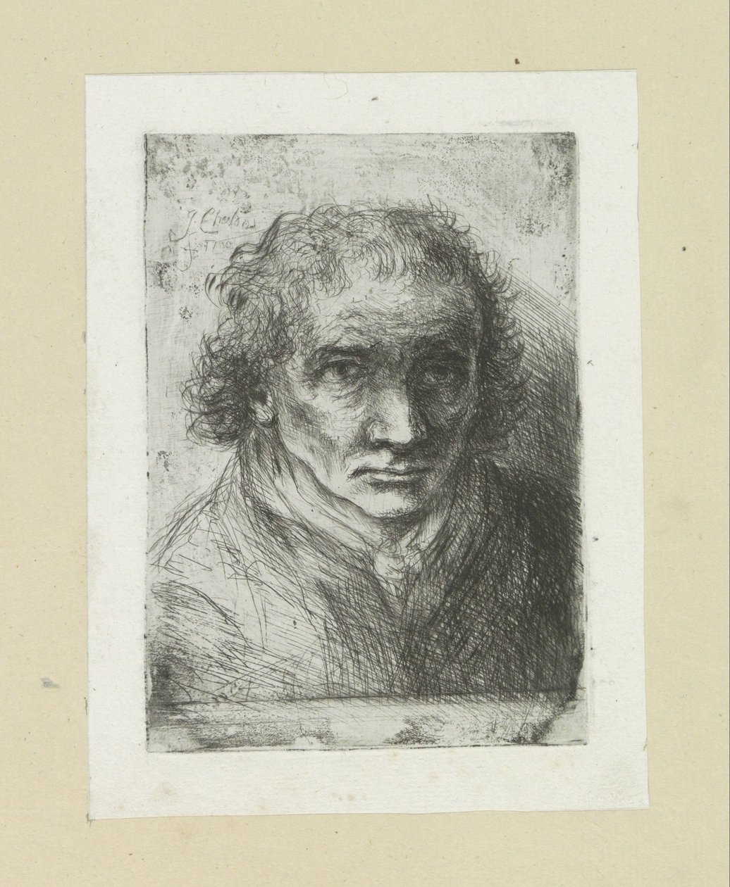 Volwassen hombre pone sjaal The Compleat Work of Etchings de John Chalon / Oeuvre Complette des Eaux Fortes par Jean Chalon (título de la serie) de Jan Chalon