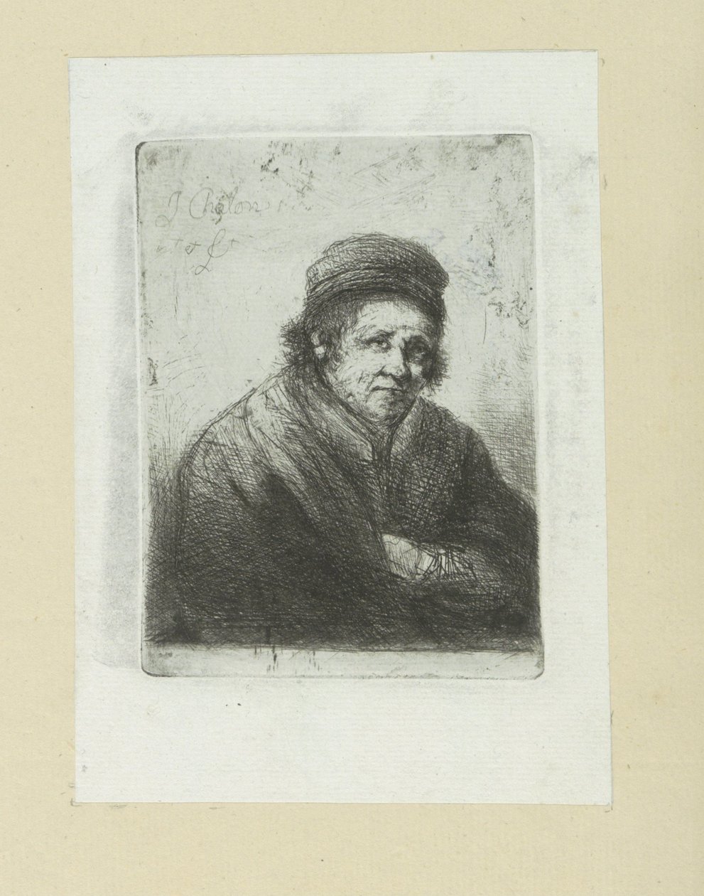 Volwassen man, naar a la derecha The Compleat Work of Etchings de John Chalon / Oeuvre Complette des Eaux Fortes par Jean Chalon (título de la serie) de Jan Chalon