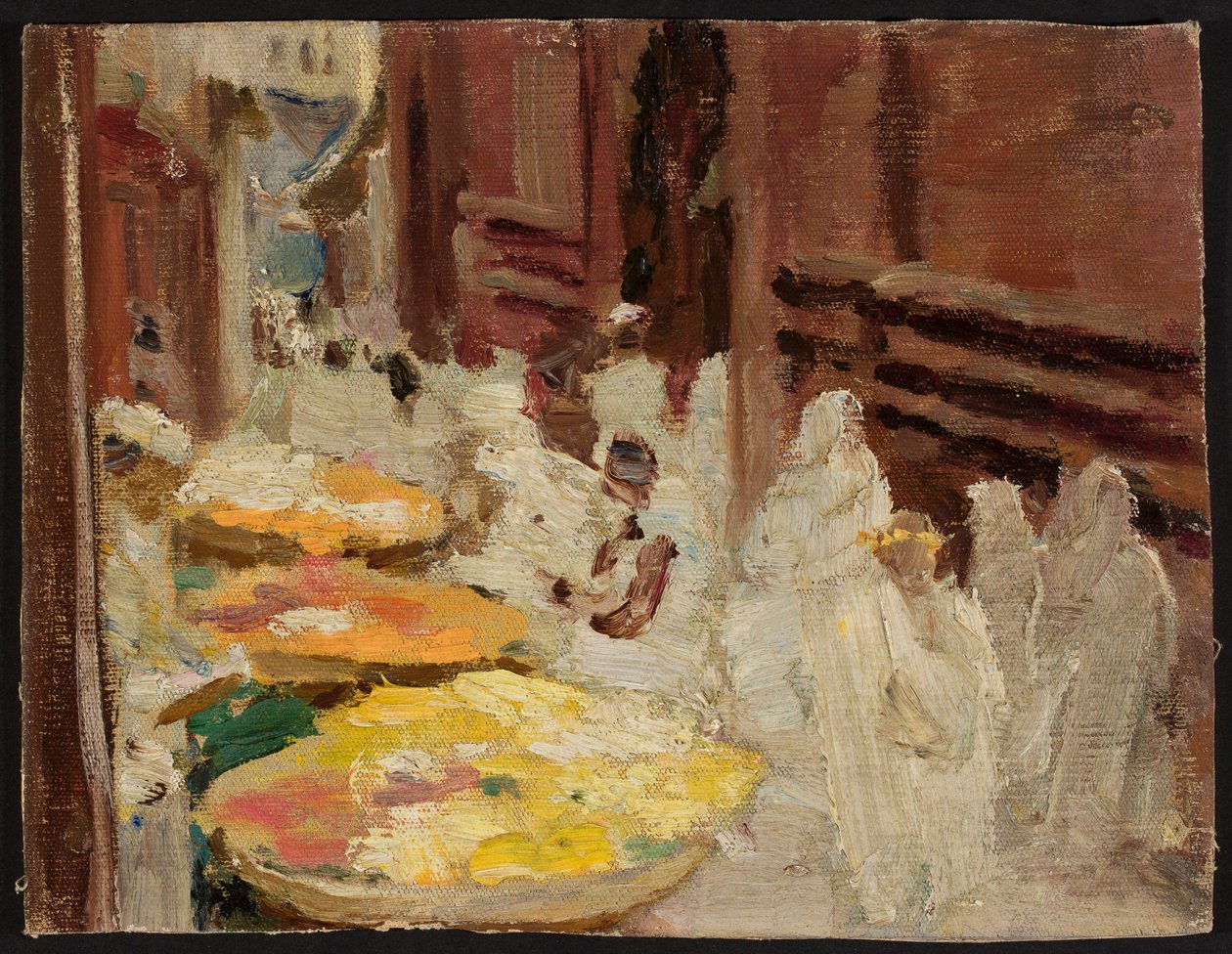 Benarés. Mercado de flores para la vaca sagrada. De un viaje a la India de Jan Ciągliński
