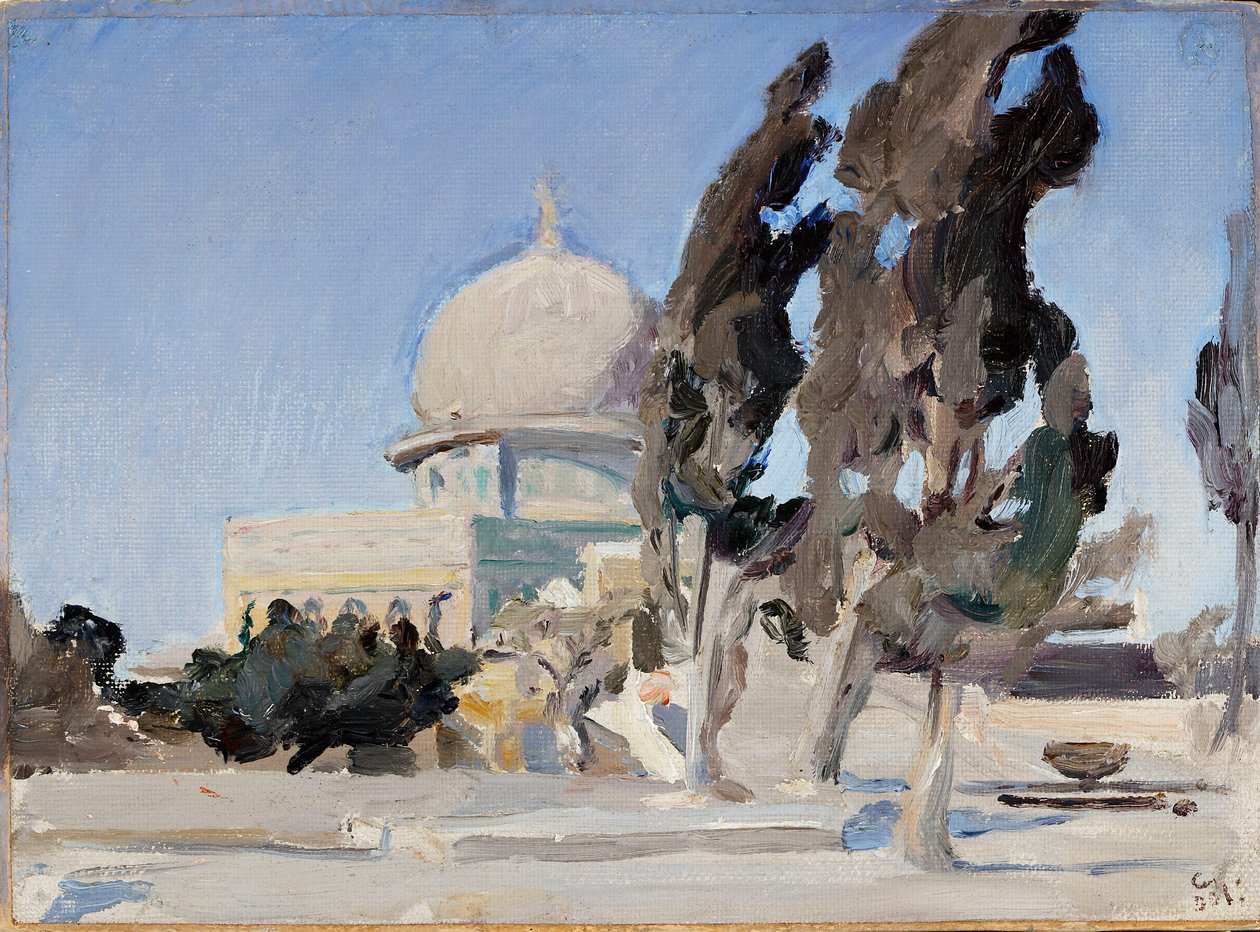 Mezquita de Omar en Jerusalén. De un viaje a Palestina de Jan Ciągliński