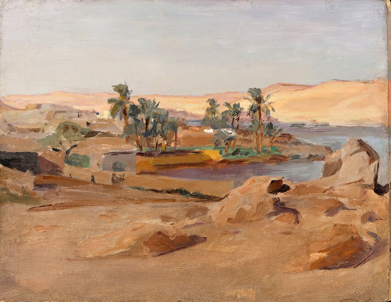 El Nilo cerca de Asuán. De un viaje a Egipto de Jan Ciągliński